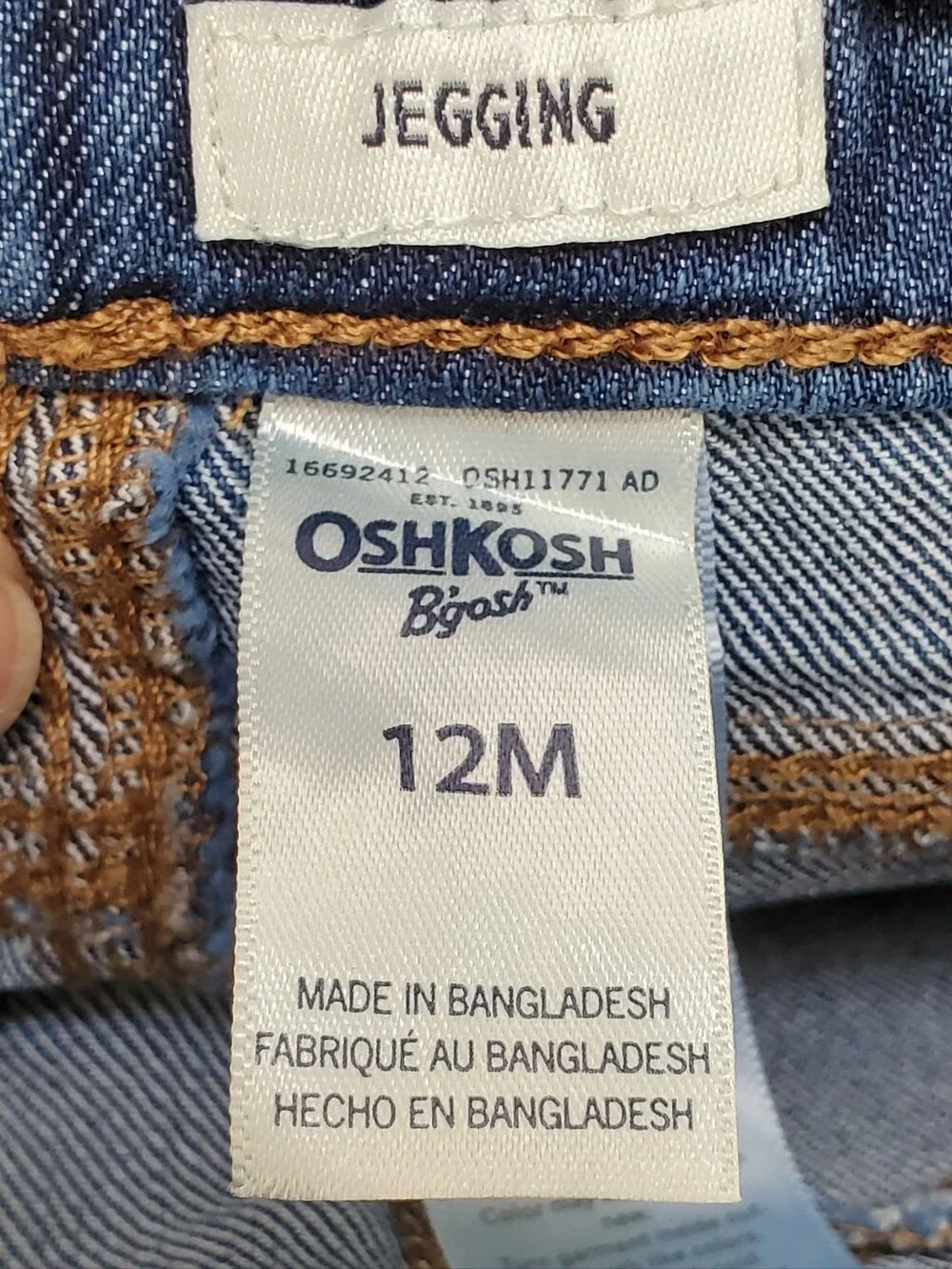 Lot Of 2 Pairs Of Jegging OshKosh And Baby Gap Size 12 Mos
